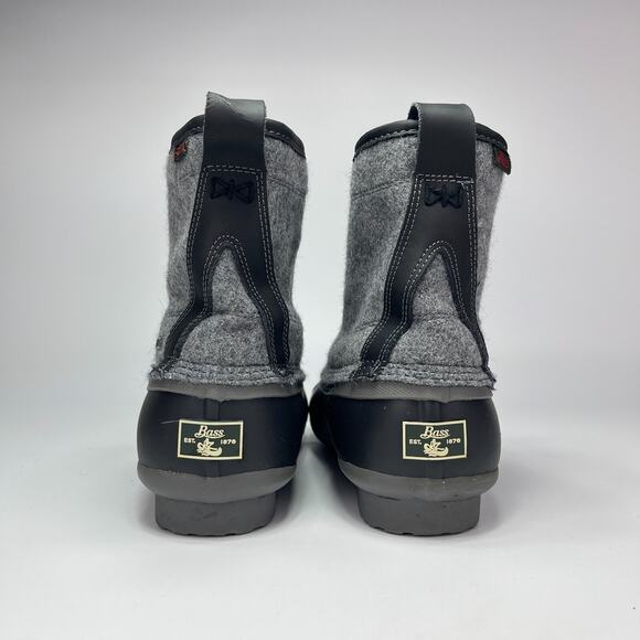 GH Bass & Co Harlequin Black & Gray Waterproof Winter Duck Boots Men's Size 10M - Picture 4 of 9